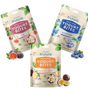 Allswell Frutara Freeze-dried yogurt bites are made from 100% real fruits and real yogurts without added sugar, colouring nor preservatives. It is the a perfect delicious snack to have anytime, anywhere.